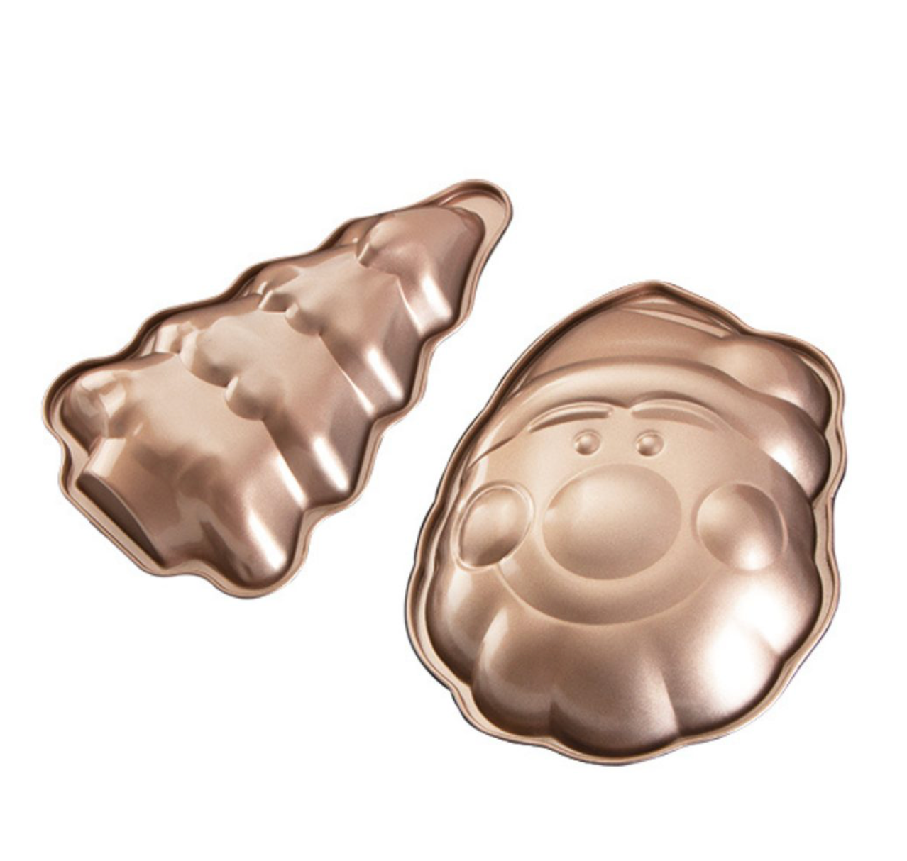 Set 2 stampi torta da cucina bronzo 28x18 natalizi Kasanova Set 2 stampi torta da cucina bronzo 28x18 natalizi Kasanova